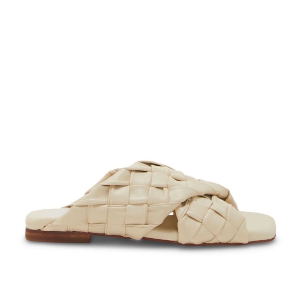 Vince Camuto "Anella" Beige Braided Slide Sandals